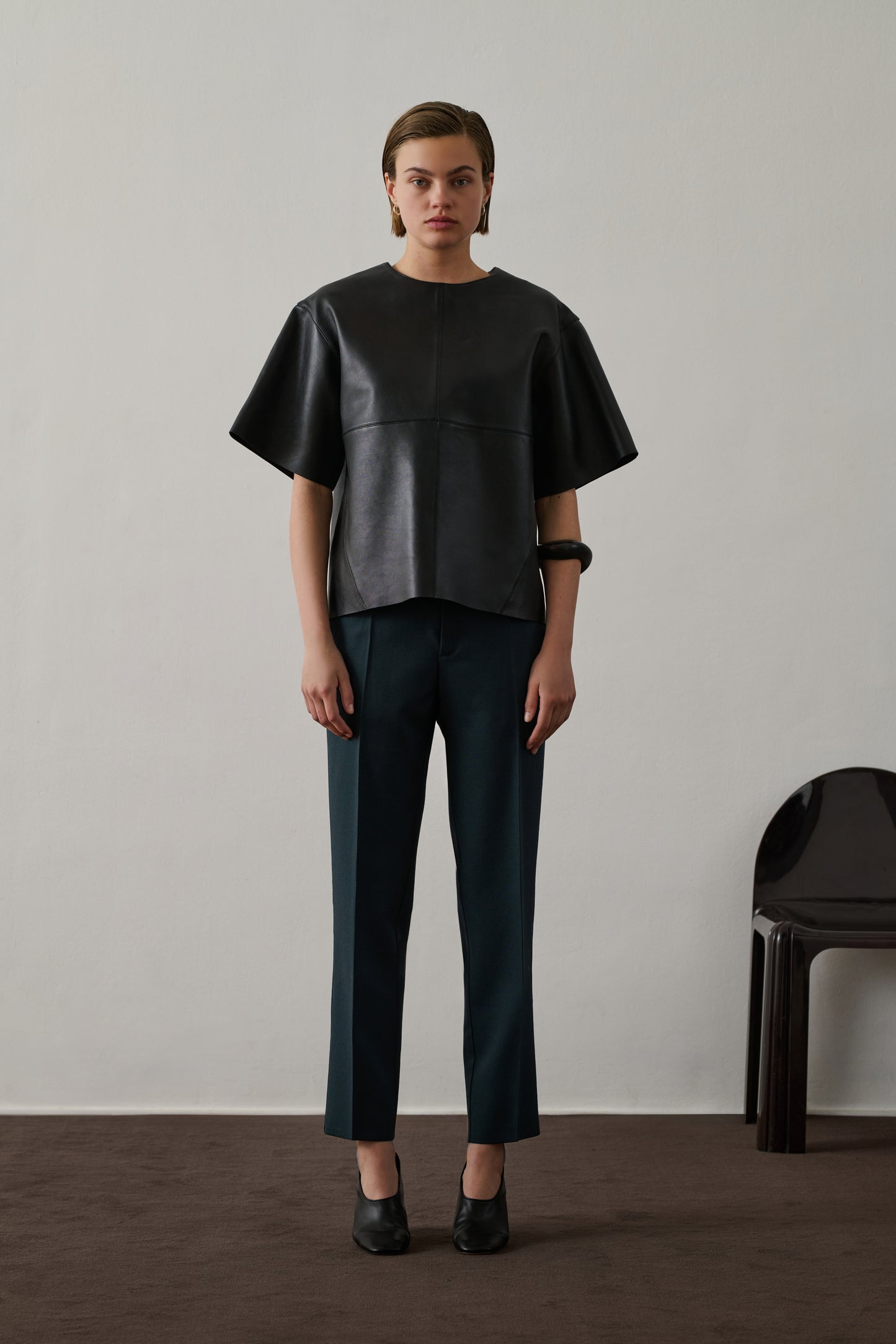 Pantalon Gabriel - Pétrole - Laine - Femme