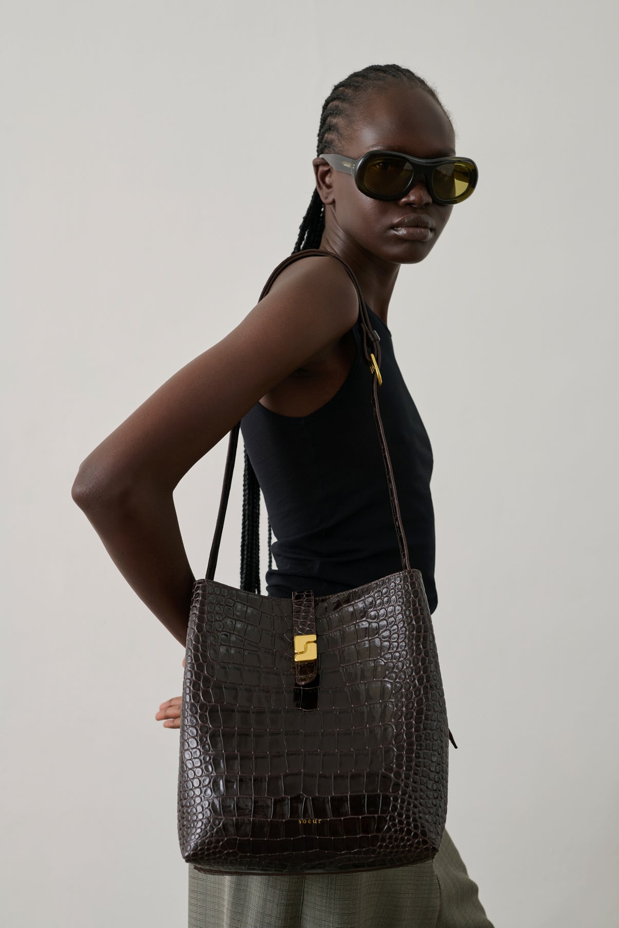 Sac Bello - Marron Foncé - Cuir - Femme vue 2