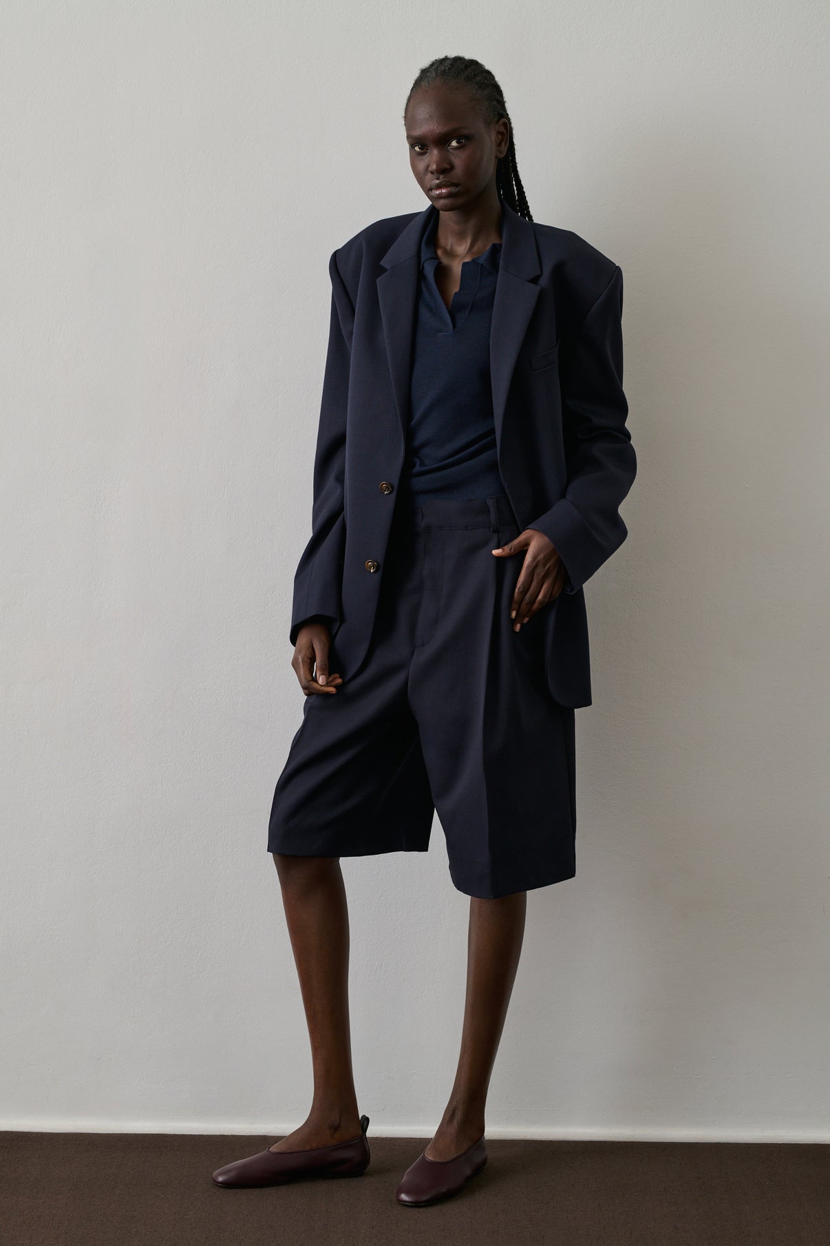 Veste Giani - Bleu Nuit - Laine - Femme vue 3