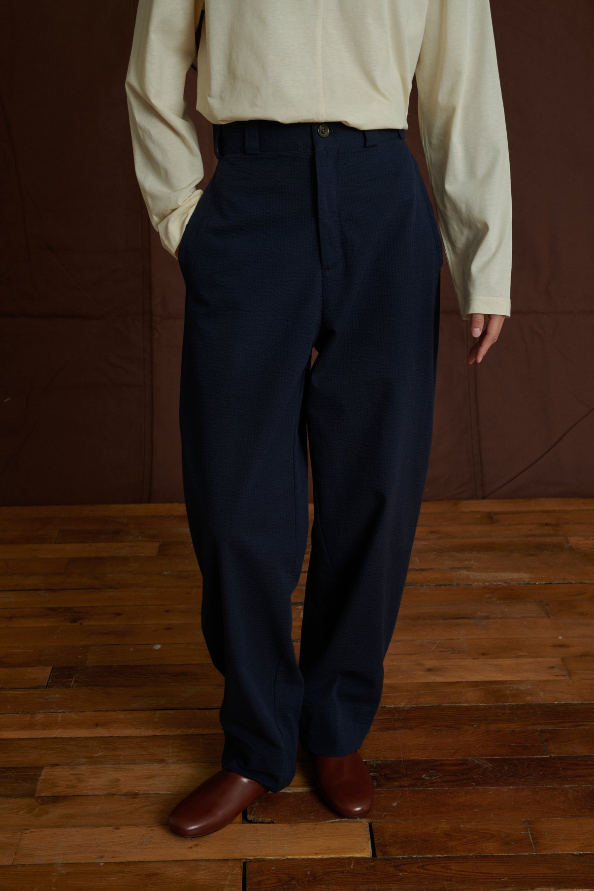Pantalon Alouette - Navy - Coton - Femme vue 4
