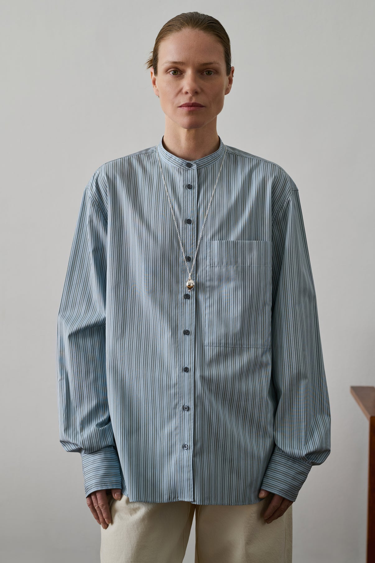 Chemise Formentera - Bleu Ciel/Noir - Coton - Femme vue 3