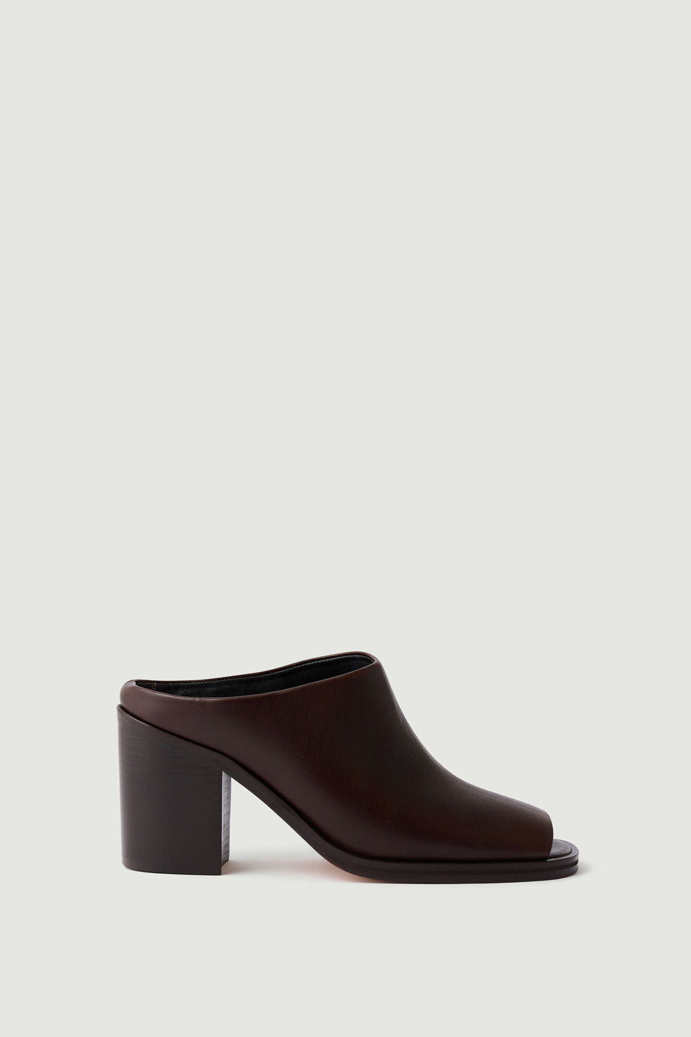 Mules Down - Marron Foncé - Cuir - Femme vue 4